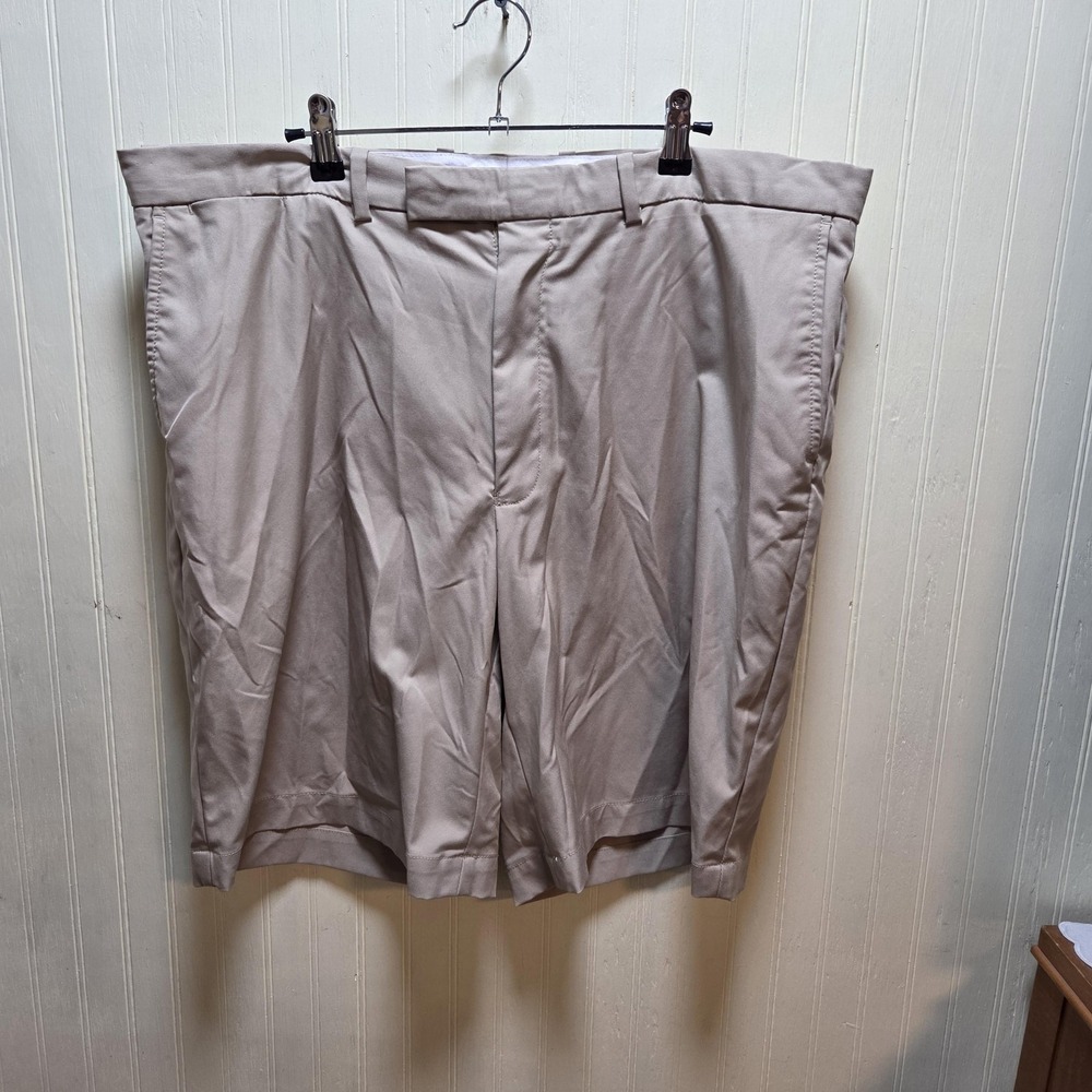 RLX Ralph Lauren Shorts Mens 40 Beige Microfiber Flat Front Chino Golf Casual